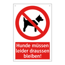 Hunde müssen leider draussen bleiben!