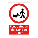 Hunde sind an der Leine zu führen