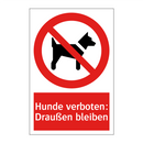 Hunde verboten: Draußen bleiben