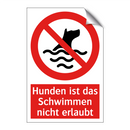 Hunden ist das Schwimmen nicht erlaubt