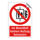 Im Brandfall keinen Aufzug benutzen