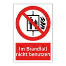 Im Brandfall nicht benutzen
