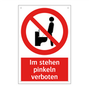 Im stehen pinkeln verboten