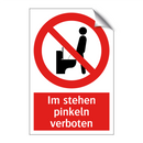 Im stehen pinkeln verboten