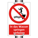 In das Wasser springen verboten