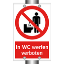 In WC werfen verboten