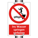 Ins Wasser springen verboten