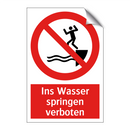 Ins Wasser springen verboten