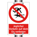 Jeglicher Verkehr auf dem Eis verboten