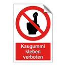 Kaugummi kleben verboten