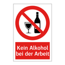 Kein Alkohol bei der Arbeit