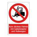 Kein dichtes Fahren mit Gabelstapler und Hubwagen