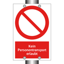 Kein Personentransport erlaubt