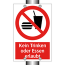 Kein Trinken oder Essen erlaubt