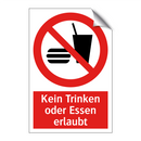 Kein Trinken oder Essen erlaubt