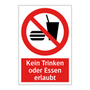 Kein Trinken oder Essen erlaubt