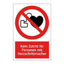 Kein Zutritt für Personen mit Herzschrittmacher