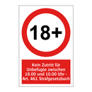 Kein Zutritt für Unbefugte zwischen 18.00 und 10.00 Uhr - Art. 461 Strafgesetzbuch