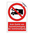Kein Zutritt von Sonnenuntergang bis Sonnenaufgang