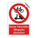 Keine Fahrräder (Mopeds) abstellen