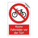 Keine Fahrräder vor der Tür!