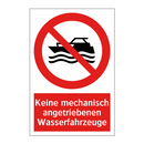 Keine mechanisch angetriebenen Wasserfahrzeuge