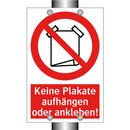 Keine Plakate aufhängen oder ankleben!