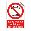Keine Plakate aufhängen oder ankleben!