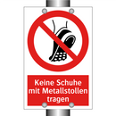 Keine Schuhe mit Metallstollen tragen