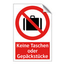 Keine Taschen oder Gepäckstücke