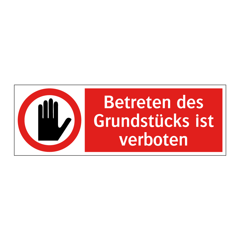 Kauf Betreten des Grundstücks ist verboten schild | SignOnline | DE-P6779