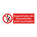Hauptschalter des Feuerwehrlifts nicht ausschalten