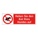 Heben Sie den Kot Ihres Hundes auf
