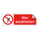 Hier ausdrücken