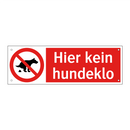 Hier kein hundeklo