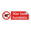 Hier kein hundeklo