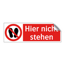 Hier nicht stehen