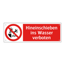 Hineinschieben ins Wasser verboten
