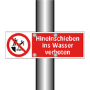 Hineinschieben ins Wasser verboten
