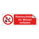 Hineinschieben ins Wasser verboten