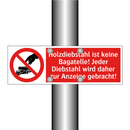 Holzdiebstahl ist keine Bagatelle! Jeder Diebstahl wird daher zur Anzeige gebracht!