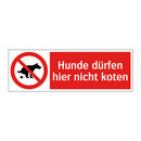 Hunde dürfen hier nicht koten