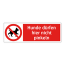 Hunde dürfen hier nicht pinkeln