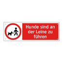 Hunde sind an der Leine zu führen
