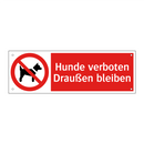 Hunde verboten Draußen bleiben