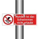 Hunden ist das Schwimmen nicht erlaubt