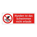 Hunden ist das Schwimmen nicht erlaubt