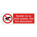Hunden ist es nicht erlaubt, hier Kot abzusetzen