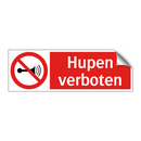 Hupen verboten