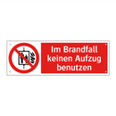 Im Brandfall keinen Aufzug benutzen